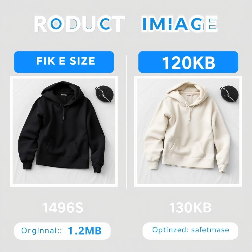 Before and after comparison of optimized product images for WooCommerce Before and after comparison of optimized product images for WooCommerce