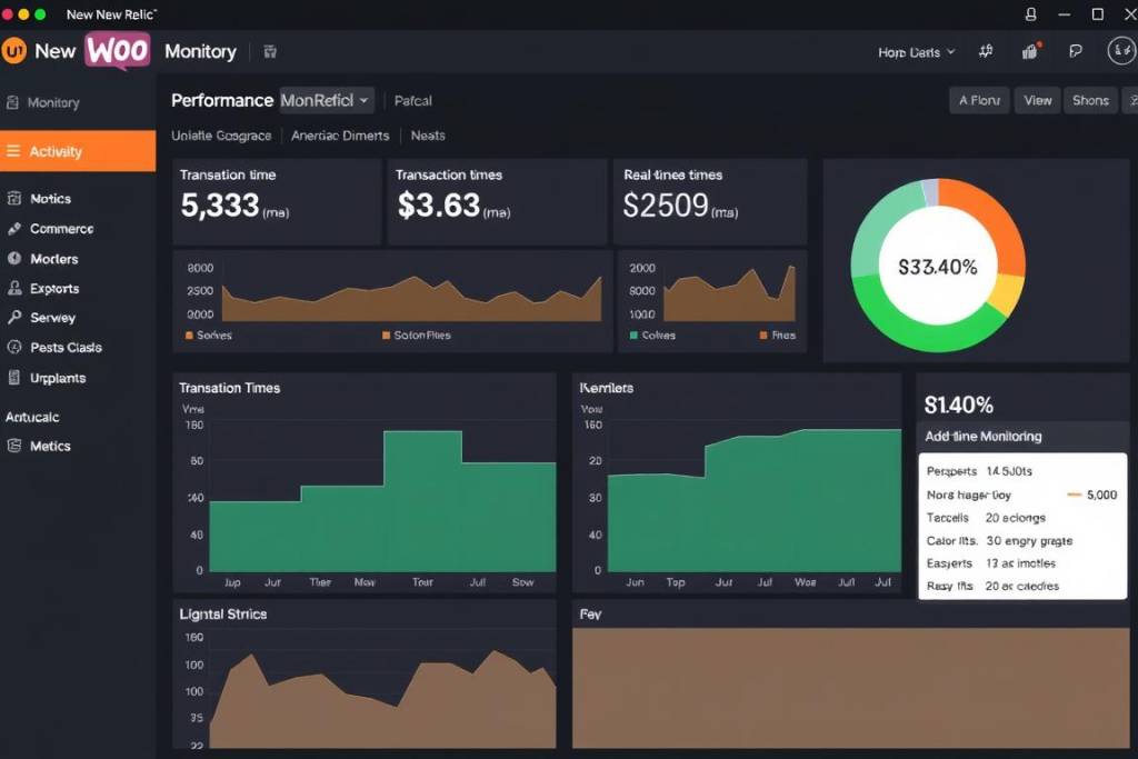 New Relic dashboard monitoring WooCommerce application performance New Relic dashboard monitoring WooCommerce application performance