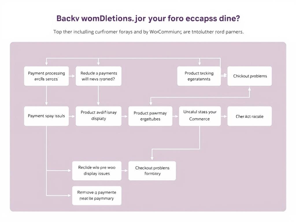 Troubleshooting flowchart for common WooCommerce issues Troubleshooting flowchart for common WooCommerce issues