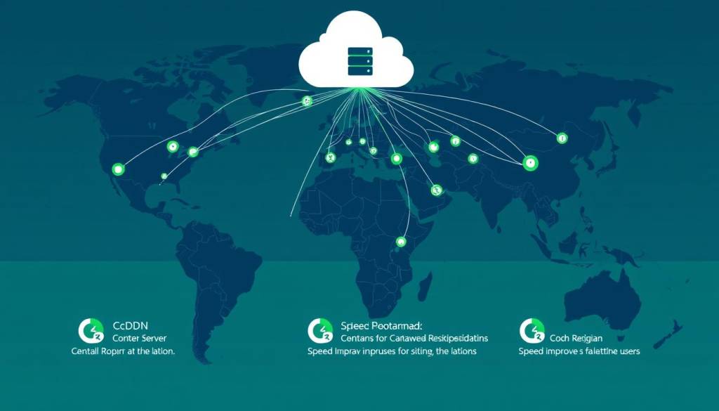 World map showing CDN distribution points for faster WooCommerce content delivery